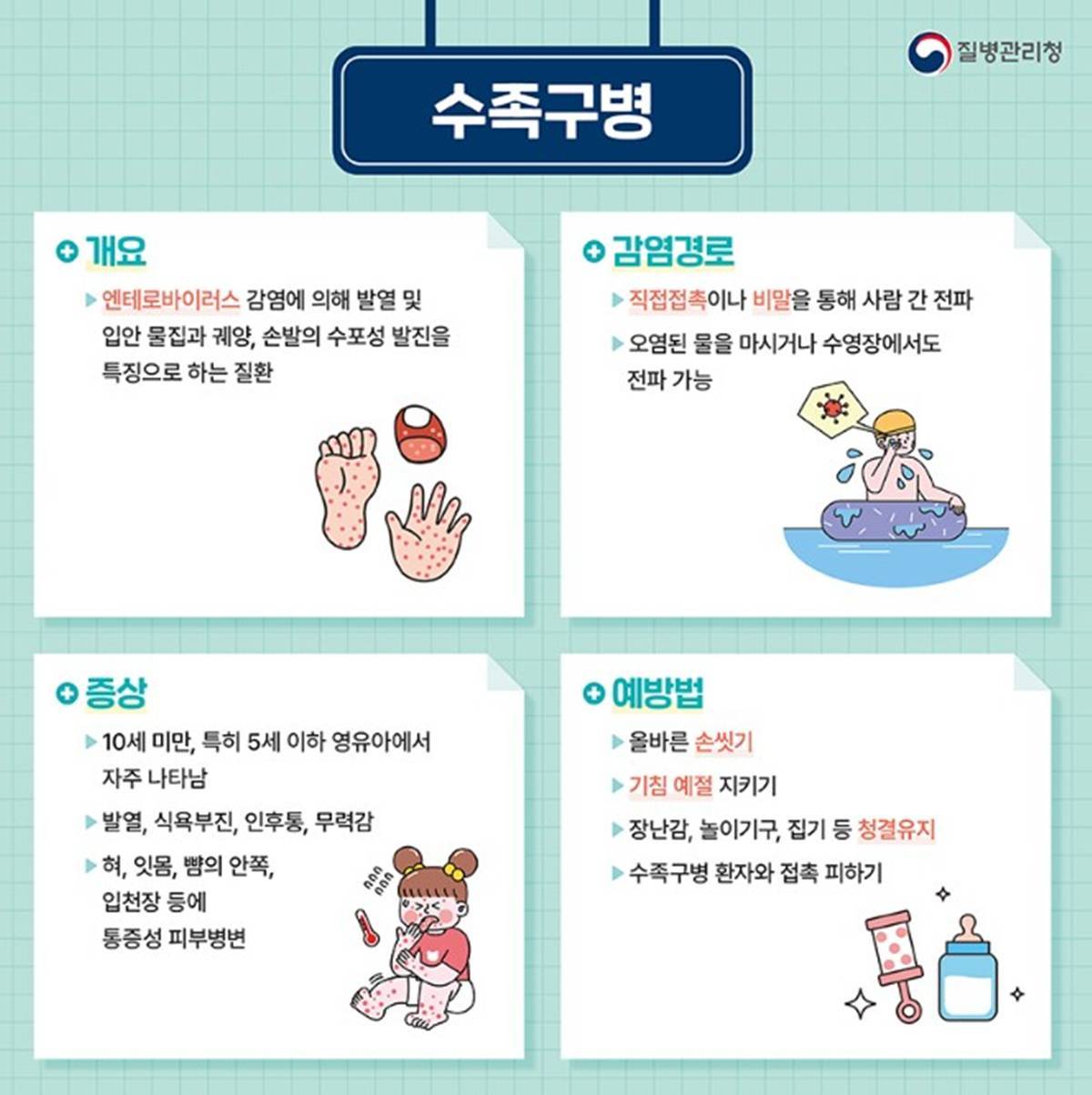 포항, 수족구병 의사환자 전국 평균보다 높아 '비상'