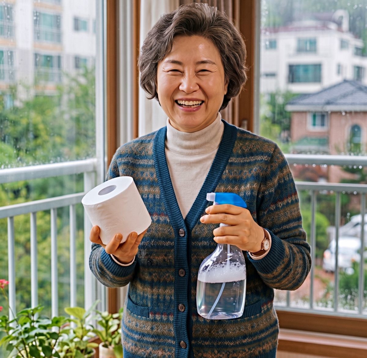 창틀 청소 꿀템들. 기사 내용 토대로 AI툴 활용해 제작한 자료사진.