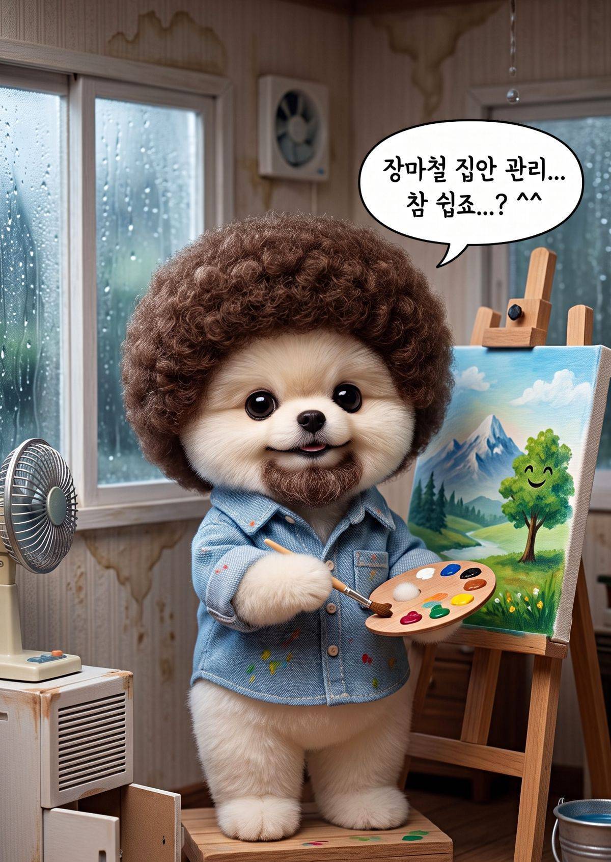 '밥 아저씨'가 된 위키트리 캐릭터 '폼이'. 기사 내용 토대로 AI툴 활용해 제작한 자료사진.