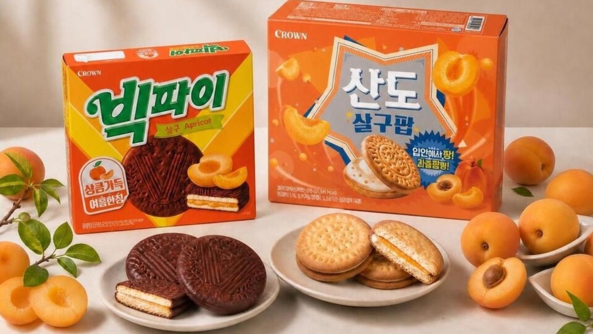 크라운제과 살구 에디션 사진. / 크라운 제과
