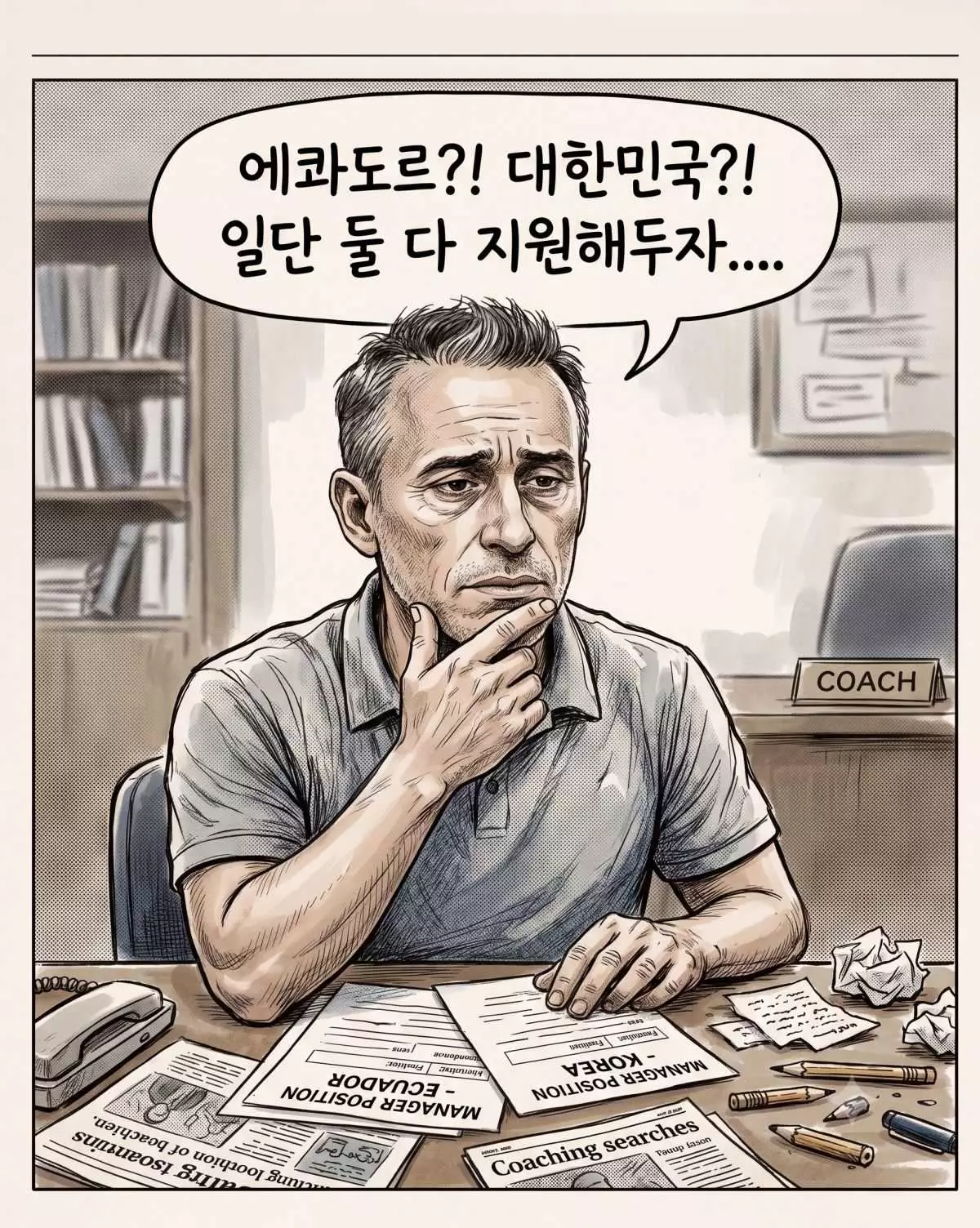 '벤투, 과연 어디로...' 기사 내용 토대로 AI툴 활용해 제작한 자료사진.
