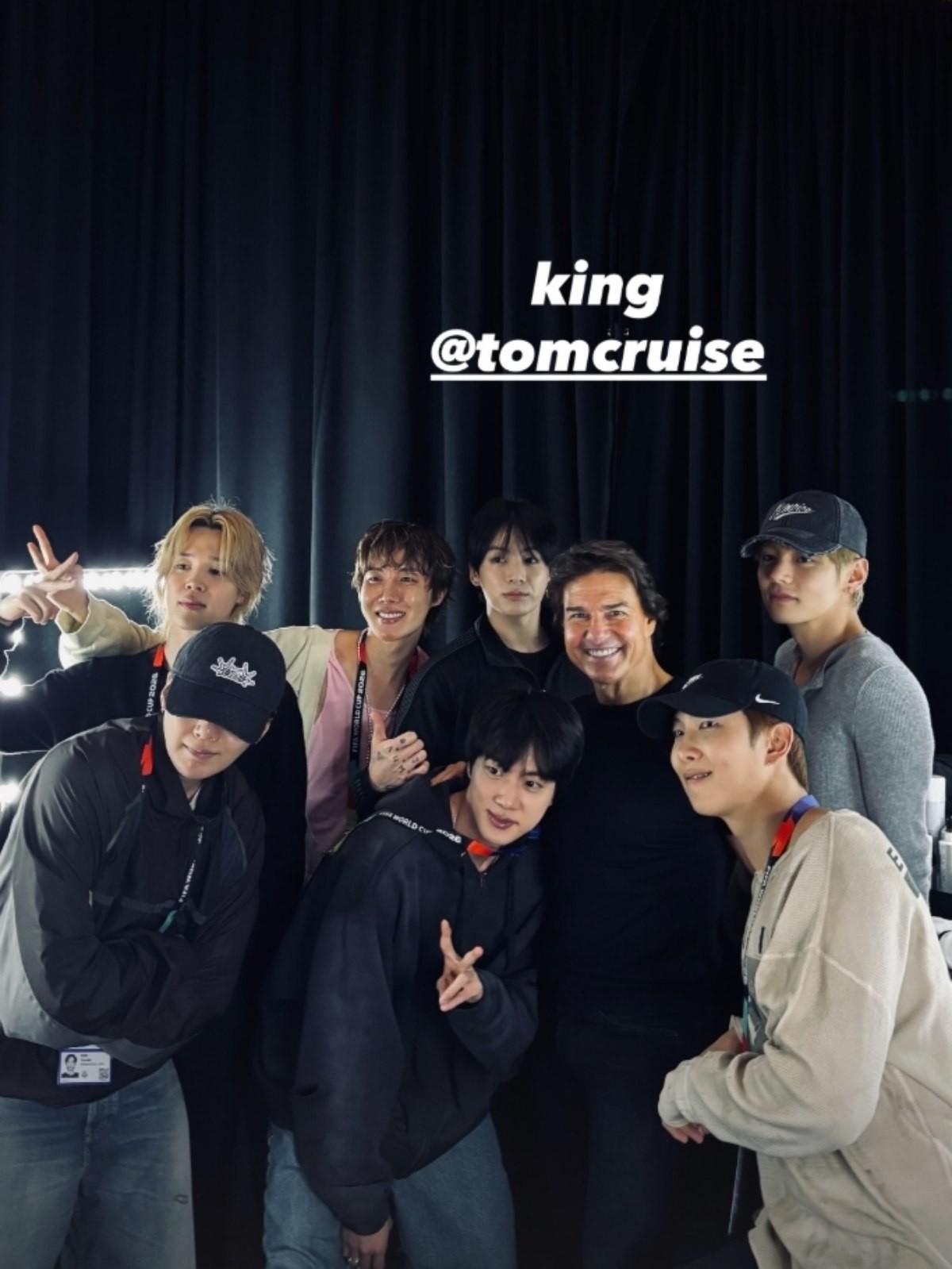 방탄소년단과 톰 크루즈 / RM 인스타그램