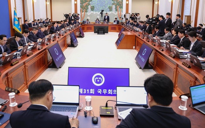 이재명 대통령이 21일 청와대에서 열린 국무회의에서 발언을 하고 있다. 2026.7.21/뉴스1