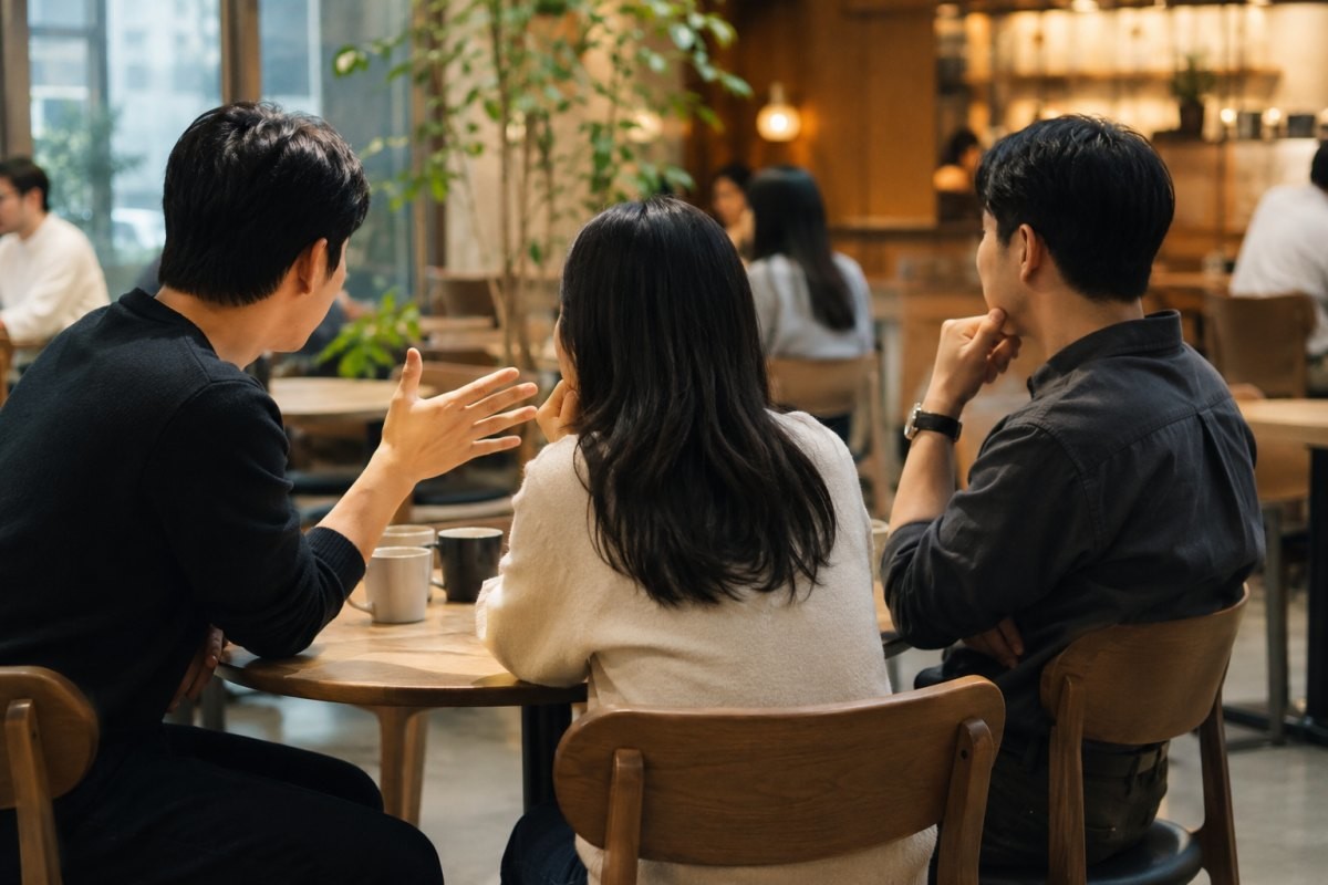 대화하는 모습 / 기사 내용을 바탕으로 제작한 AI 이미지
