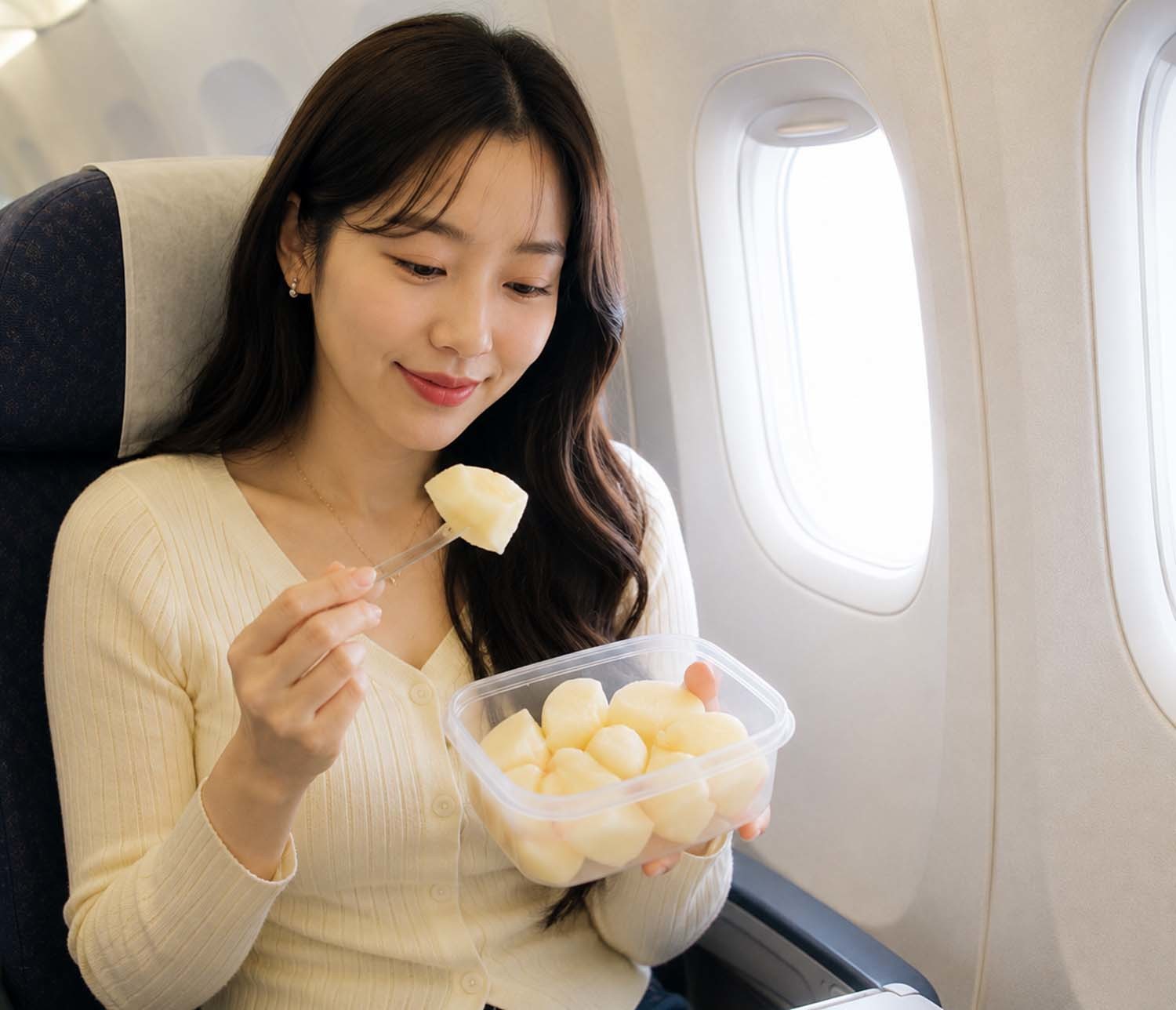 “집에서 깎아온 복숭아, 비행기 안에서 먹어도 돼요?”