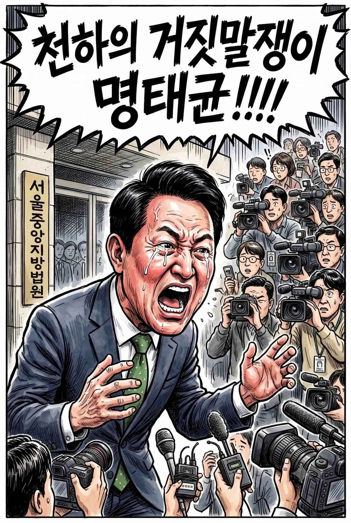 명태균 진술의 신빙성을 문제 삼은 오세훈 시장 측. 기사 내용 토대로 AI툴 활용해 제작한 자료사진.