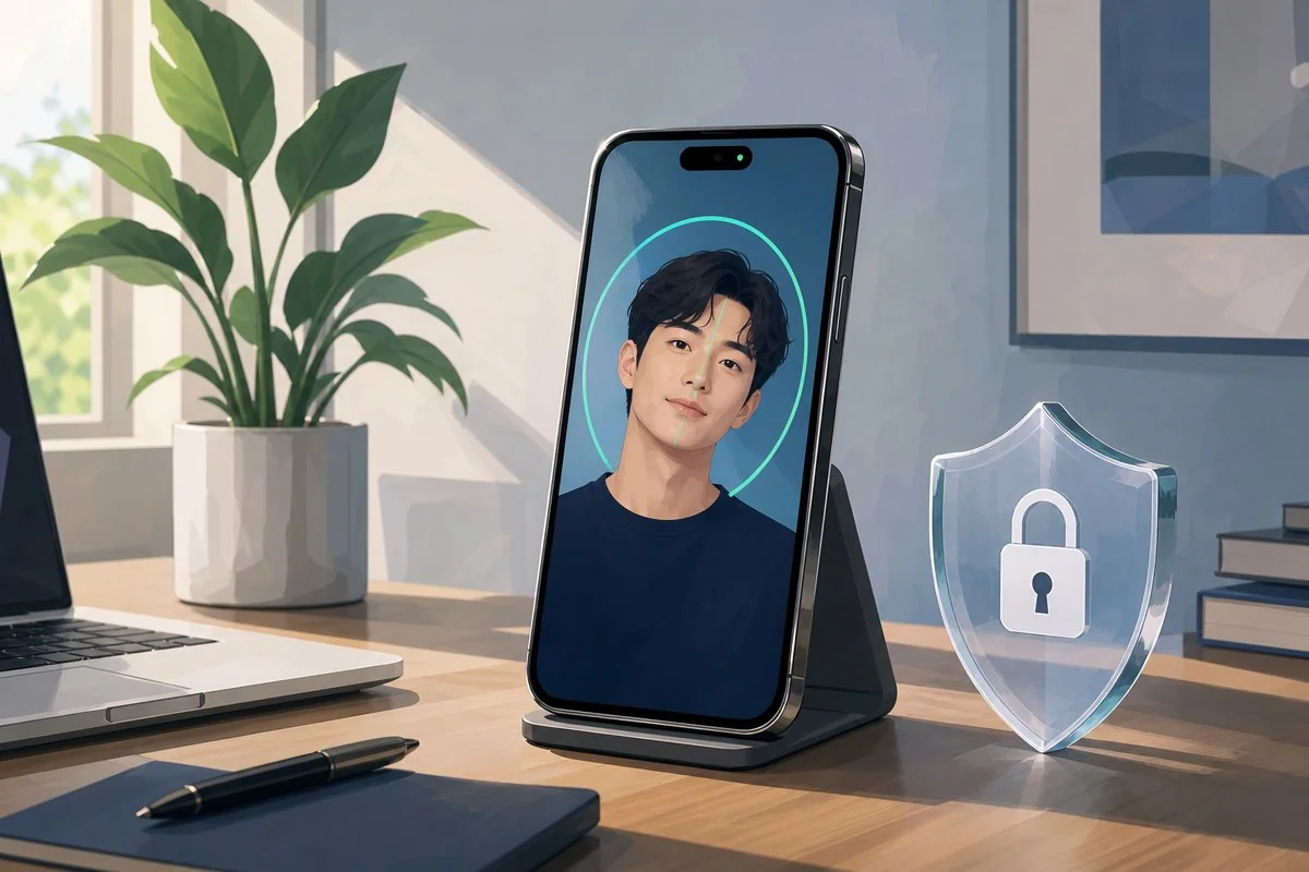 구글, 셀피 영상으로 계정 로그인·복구하는 기능 전 세계 확대 / AI 생성 일러스트(삽화)