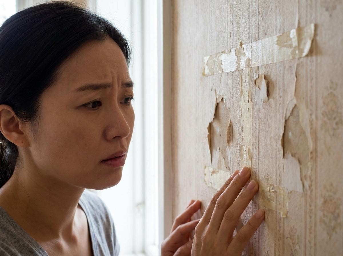 벽지에 손상이 간 모습. 기사 내용 토대로 AI툴 활용해 제작한 자료사진.