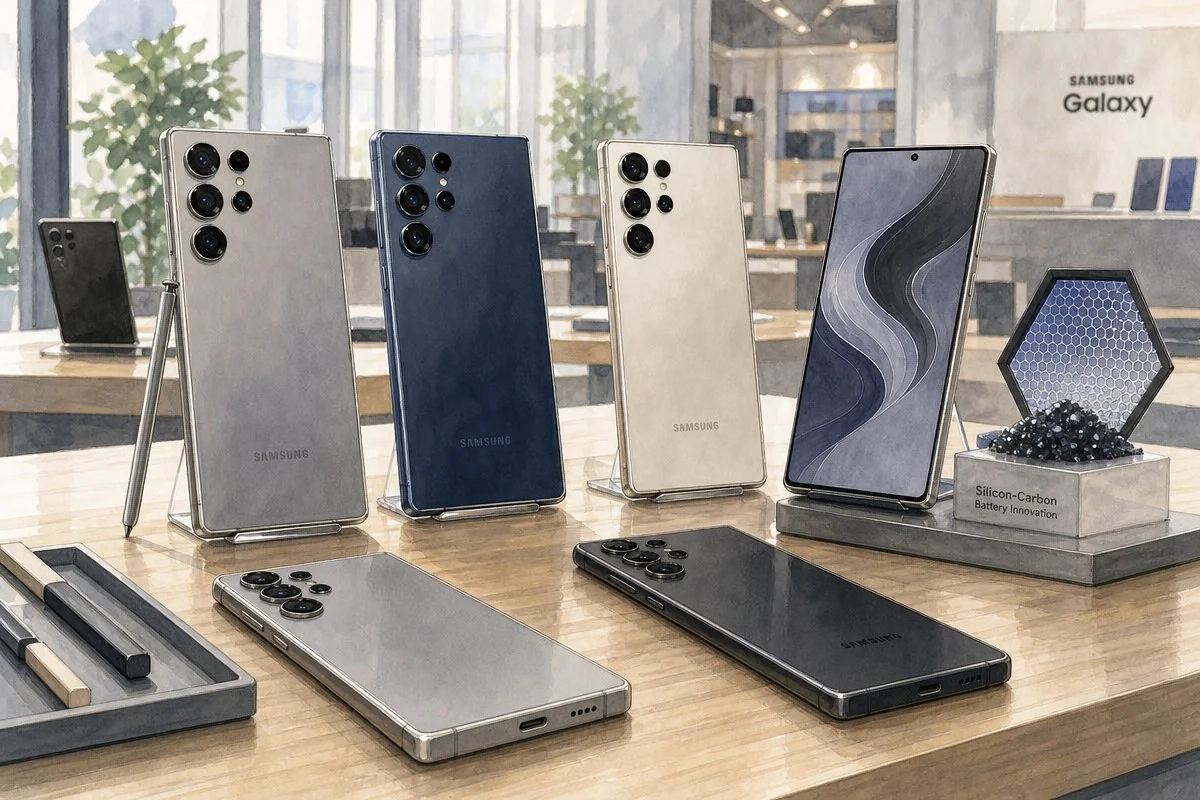 갤럭시 S27, 실리콘카본 배터리 써도 용량 증가는 10%대 그칠 듯 / AI 생성 일러스트(삽화)