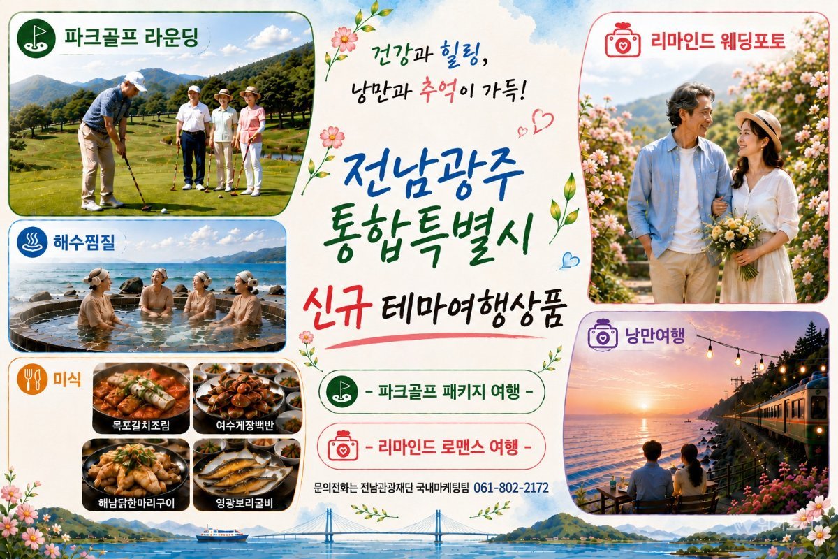 전남광주통합시, '파크골프·낭만'으로 중장년 모신다