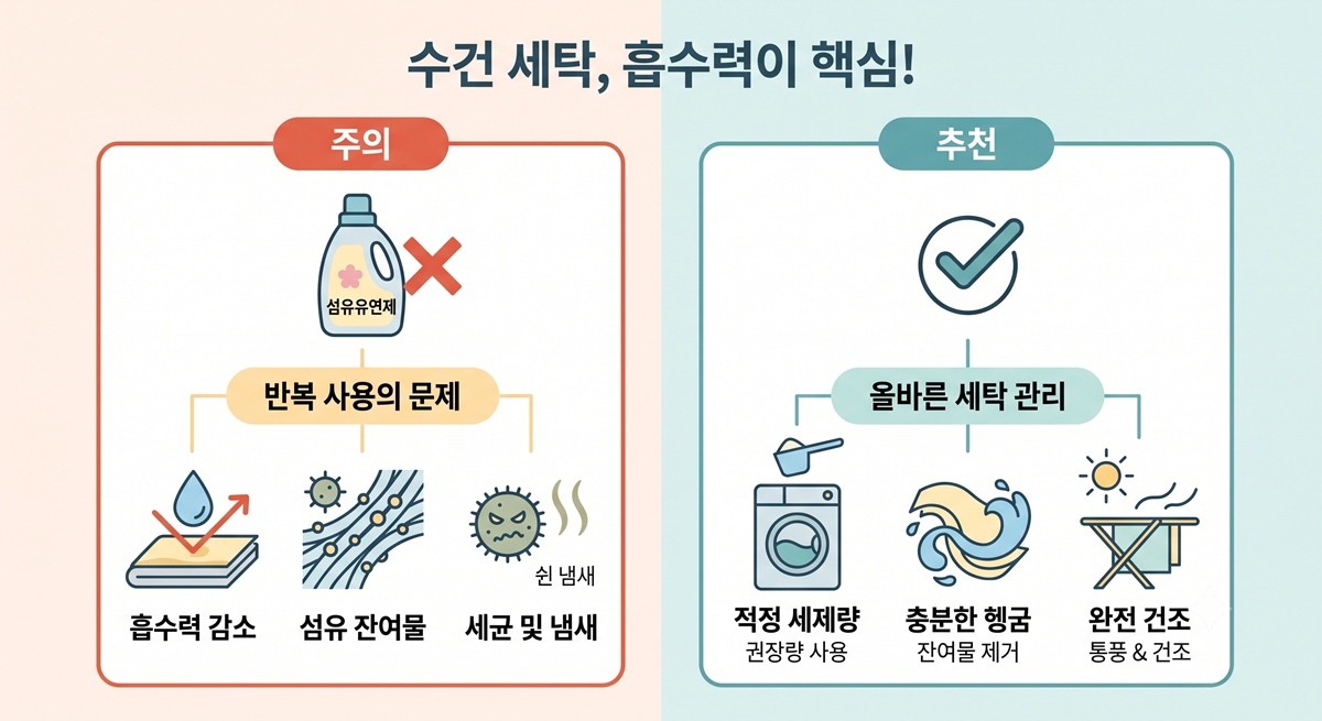[인포그래픽] 수건 세탁, 흡수력이 핵심 / 위키트리