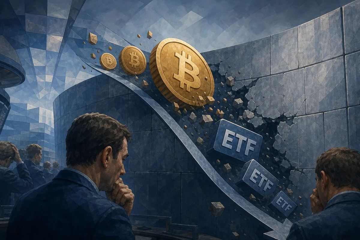 비트코인 ETF 이틀 연속 유출, 블랙록 IBIT서만 4억달러 넘게 빠졌다 / AI 생성 일러스트(삽화)