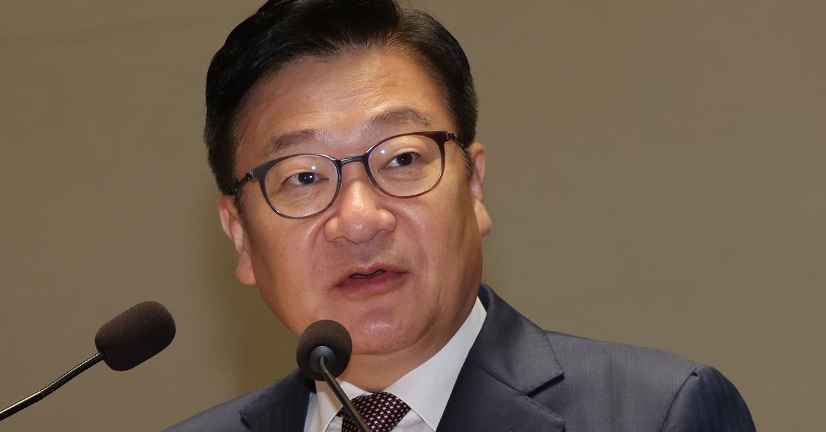 지난 23일 모두발언하는 정점식 원내대표. 정 원내대표는 26일 자신의 페이스북을 통해 보완수사권 폐지 추진을 둘러싼 여권의 움직임을 겨냥했다. / 뉴스1