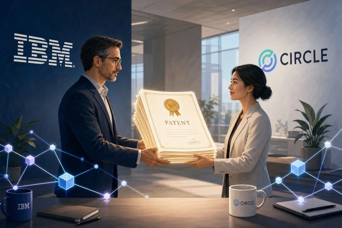 써클, IBM 블록체인 특허 1000건 인수…美 최다 보유 / AI 생성 일러스트(삽화)