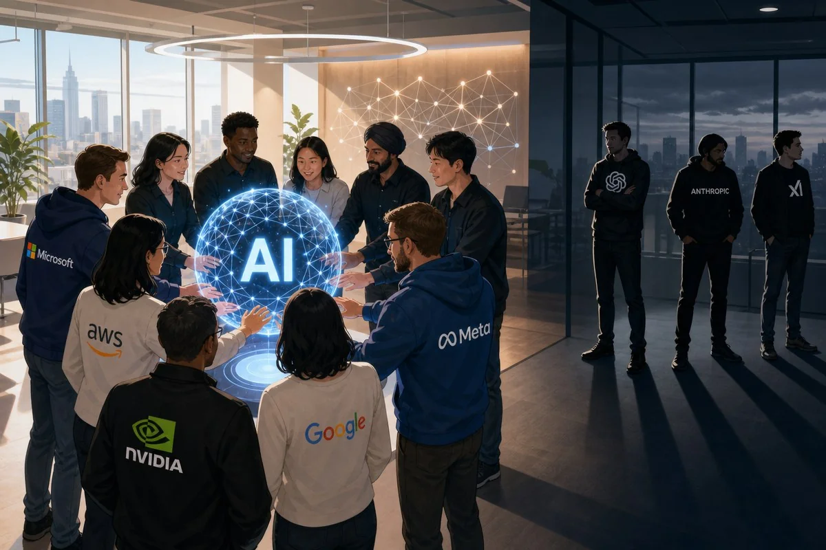 엔비디아, MS·IBM과 AI보안연합 출범…오픈AI는 불참 / AI 생성 일러스트(삽화)