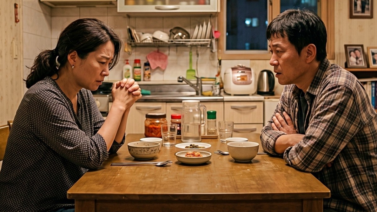 '모르는 아이 후원하고 싶다는 남편'. 기사 내용 토대로 AI툴 활용해 제작한 자료사진.