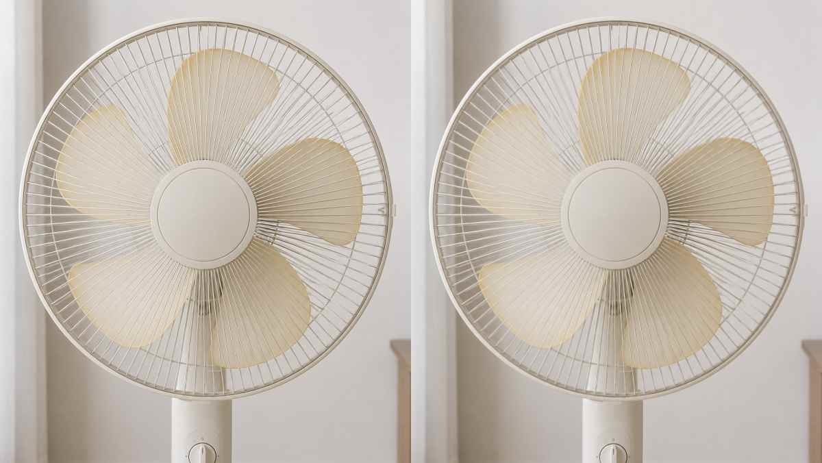 누렇게 변색된 선풍기 이미지. AI 생성