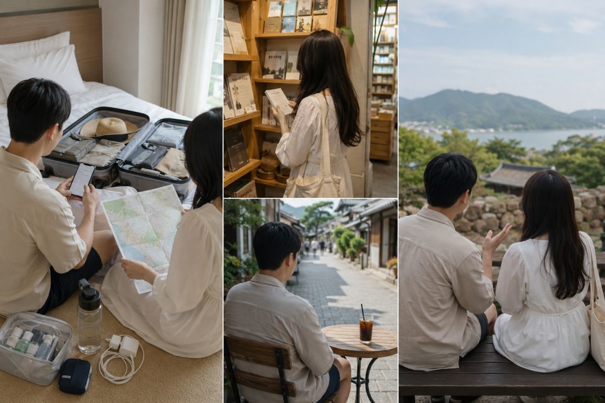함께 여행하는 모습 / 기사 내용을 바탕으로 제작한 AI 이미지