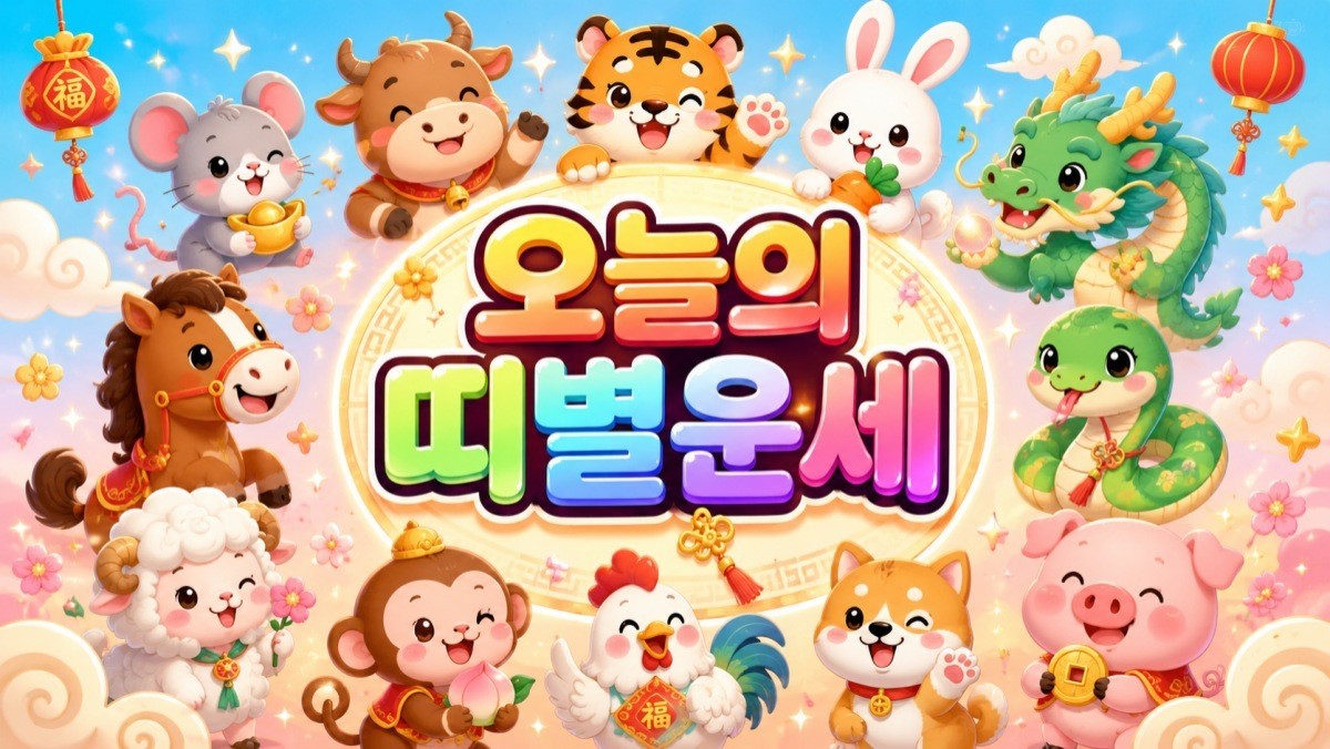 오늘의 띠별 운세 (AI로 제작)