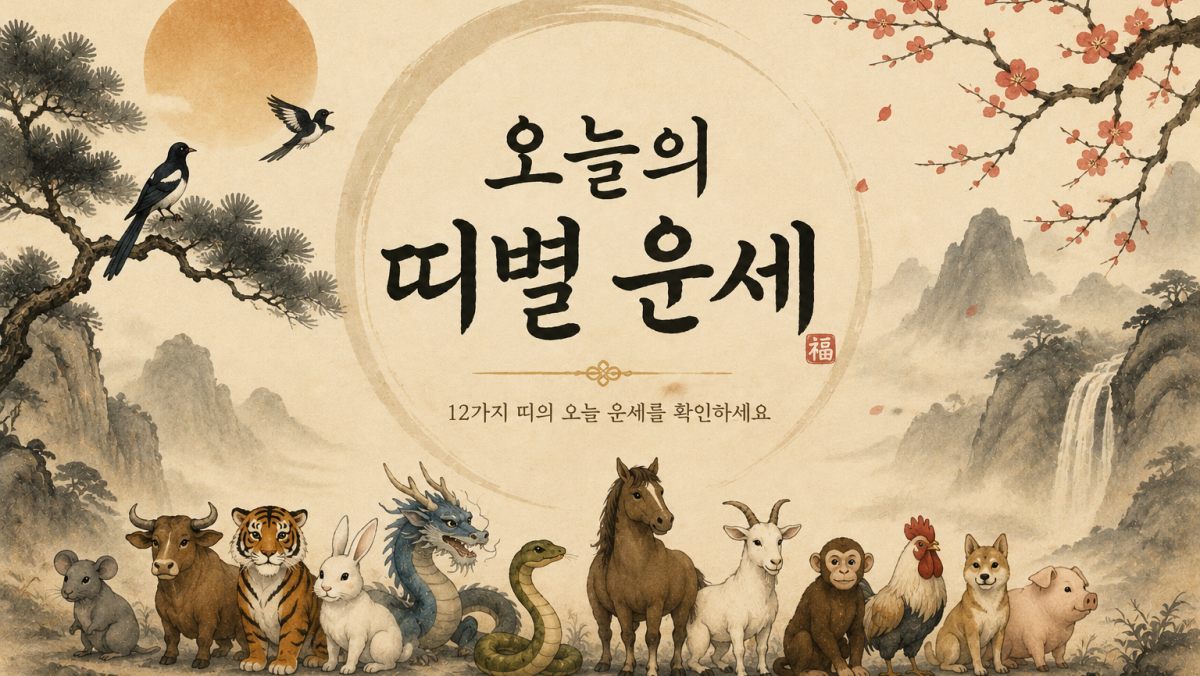 8월 4일 12띠 운세… 쥐띠는 주의·호랑이띠는 협력의 날(+운세상세)