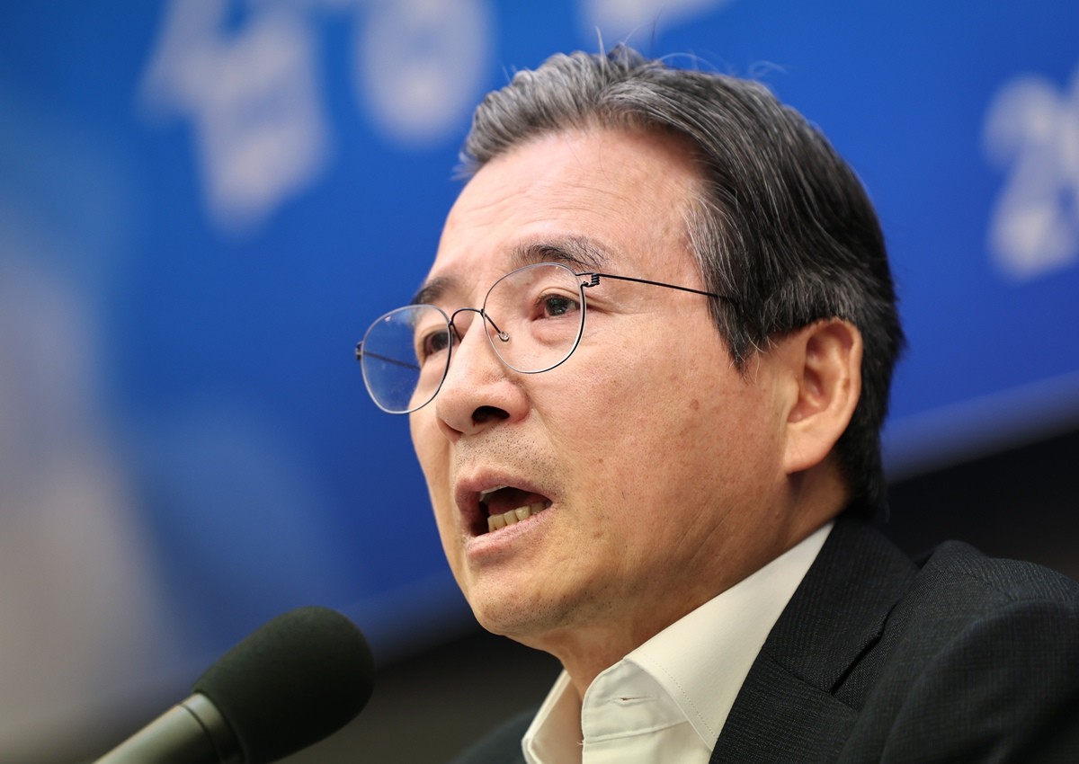 김용범 청와대 정책실장이 서울 중구 한국프레스센터에서 열린 관훈클럽 초청 토론회에서 모두발언을 하고 있다. 기사 이해를 돕기 위한 자료 사진 / 뉴스1