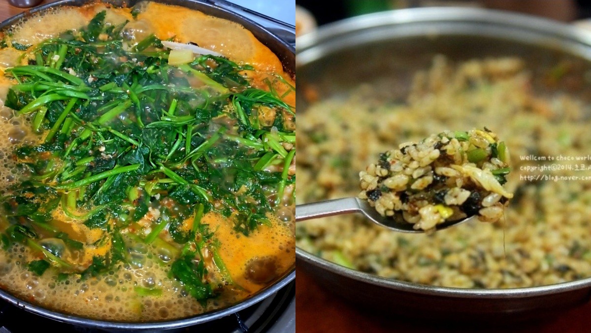 삼양동 삼다도 아구탕의 아귀탕과 볶음밥. / 네이버 플레이스 업체 등록 사진