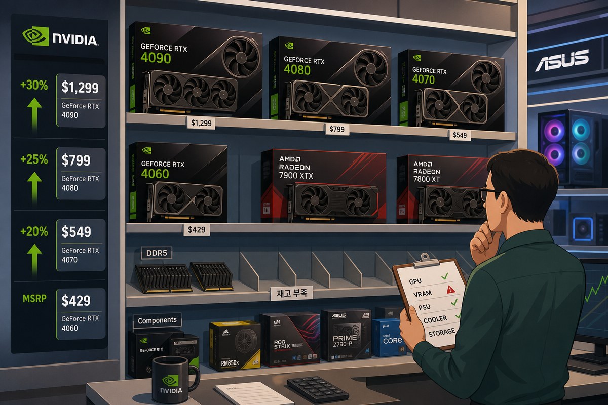 엔비디아 지포스, VRAM값 폭등에 최대 40% 인상설