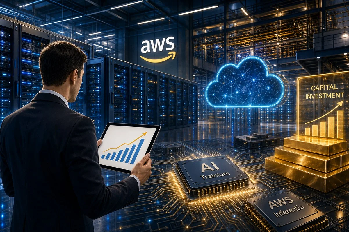 AWS 매출 37% 급증, 5년 만에 가장 빠른 성장 / AI 생성 일러스트(삽화)