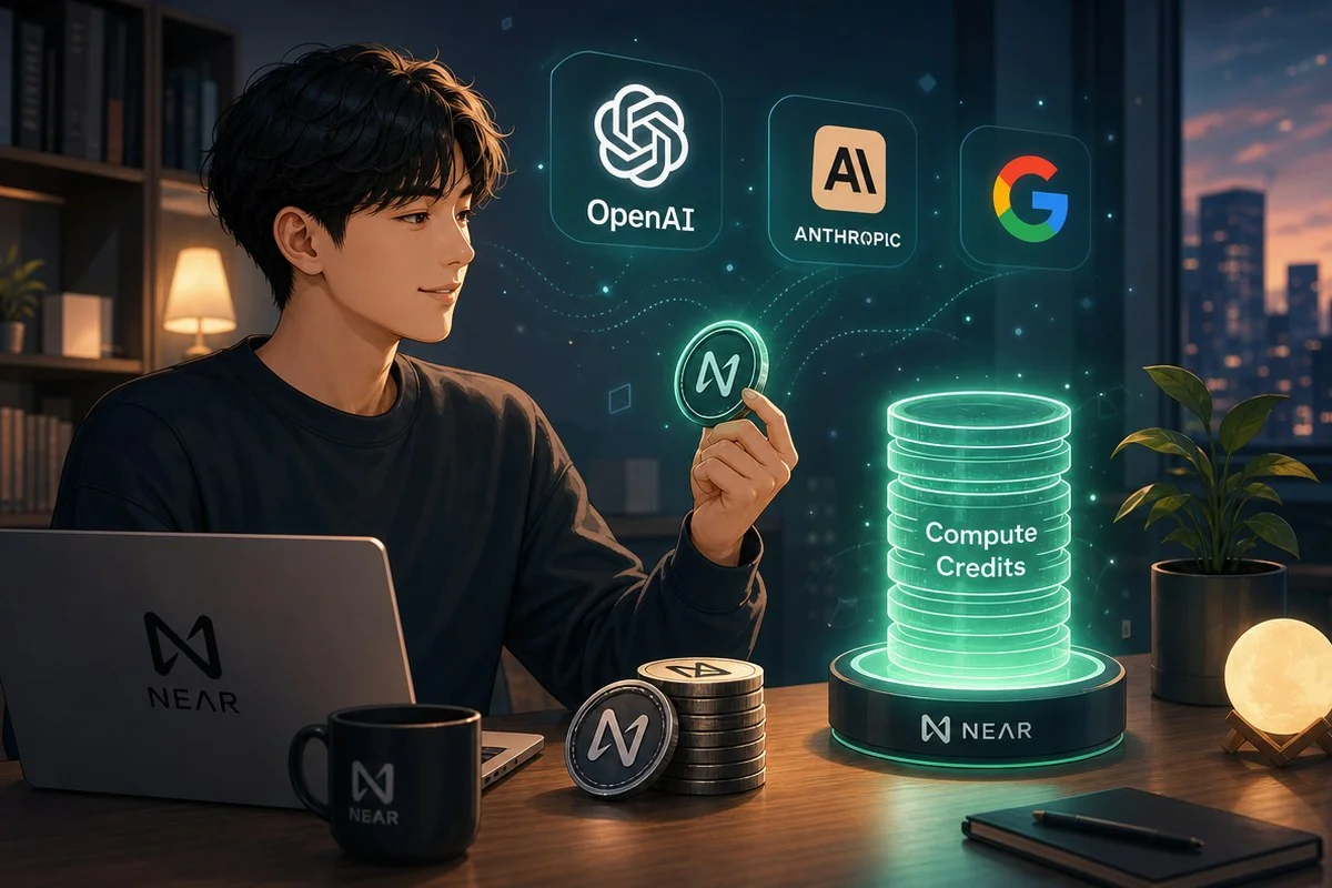 니어, 토큰 안 쓰고 스테이킹만으로 AI 43종 쓴다 / AI 생성 일러스트(삽화)