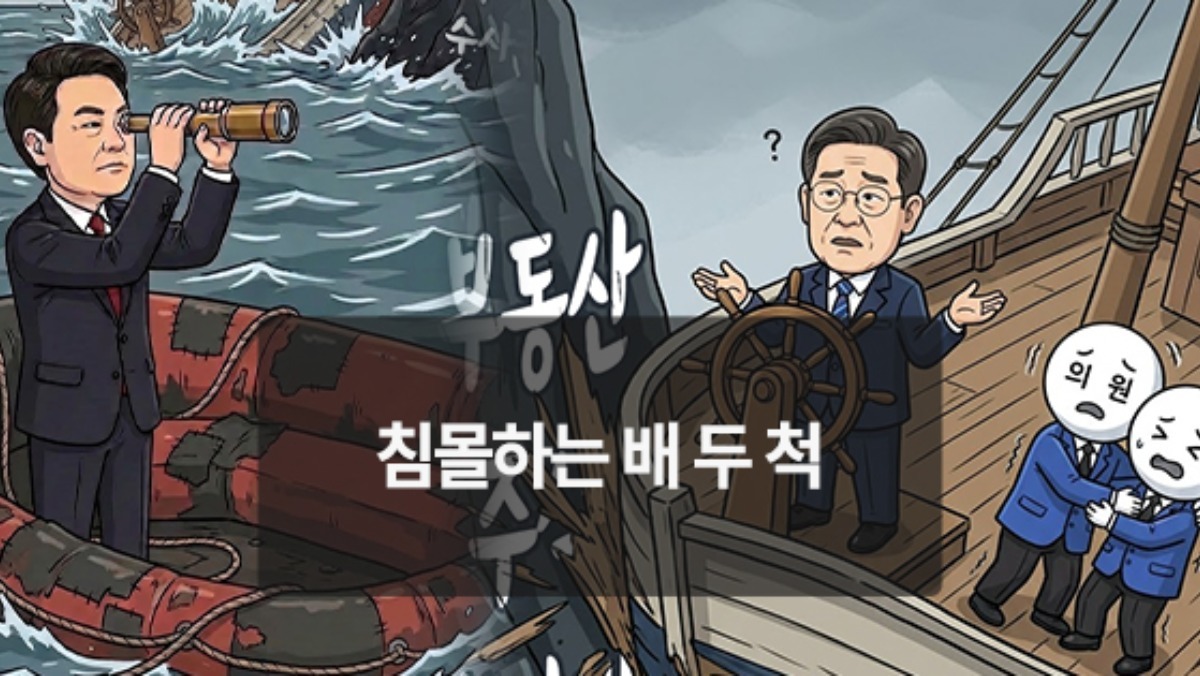 [위키만평] 침몰하는 배 두 척