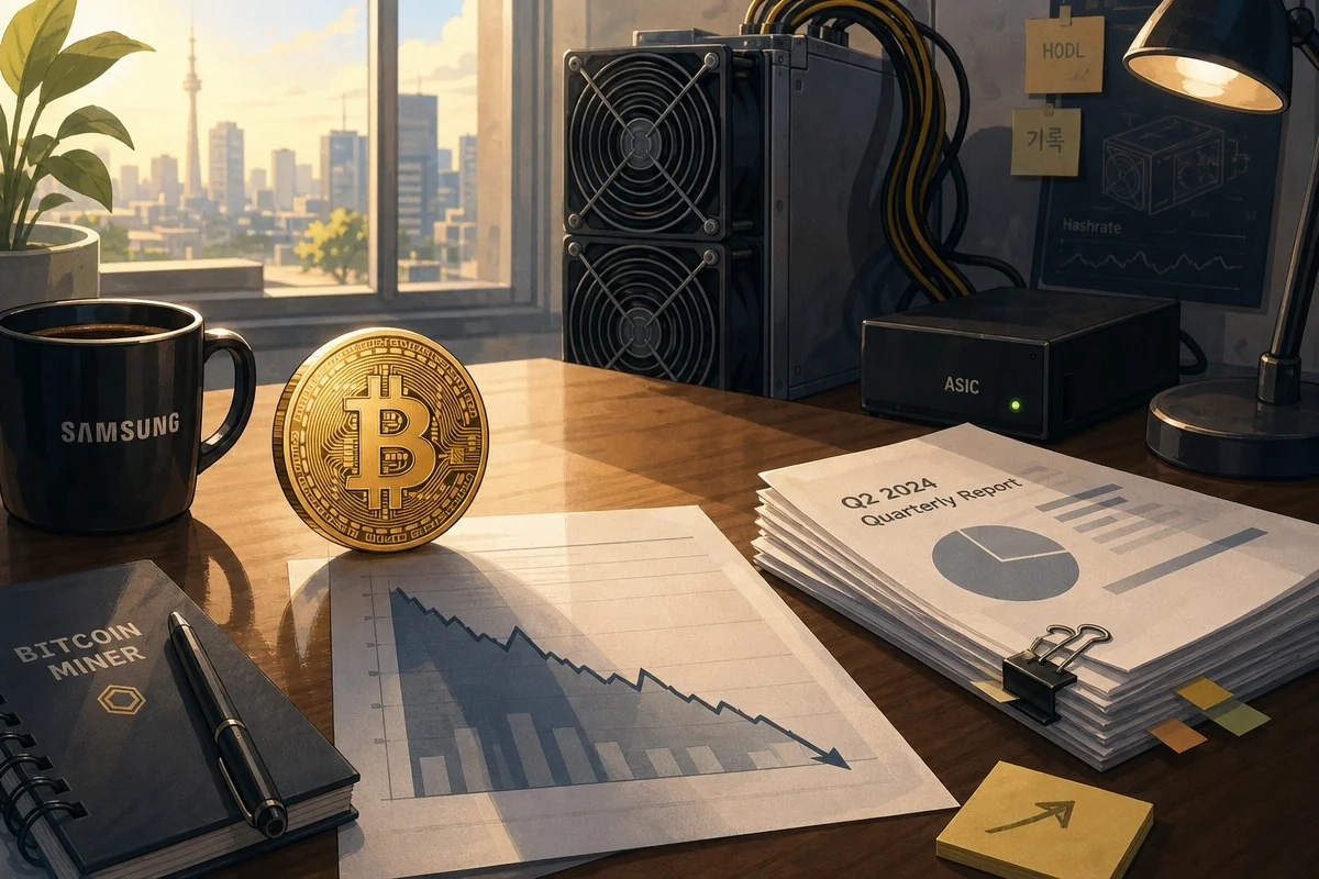 아메리칸비트코인 2분기 적자냈지만 보유량 8002개로 늘려 / AI 생성 일러스트(삽화)