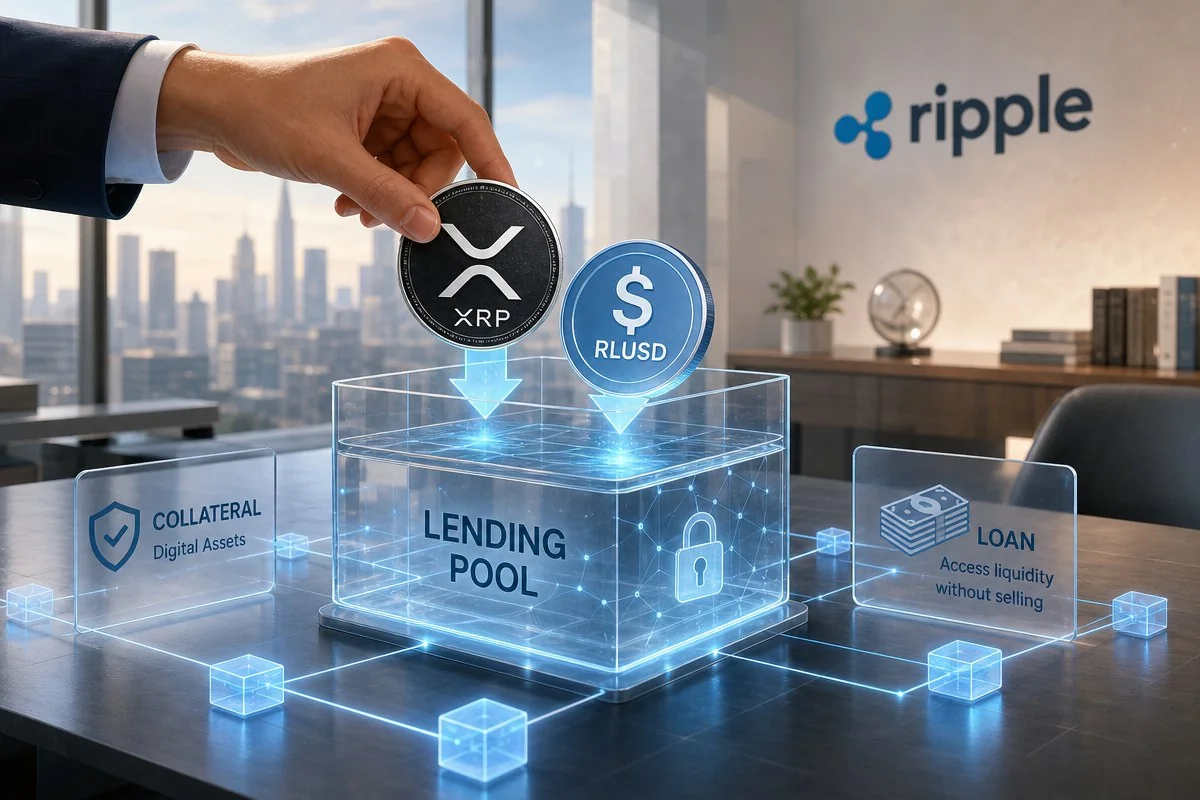 XRP 담보로 RLUSD 빌린다, 이더리움 대출풀 첫 편입됐다 / AI 생성 일러스트(삽화)