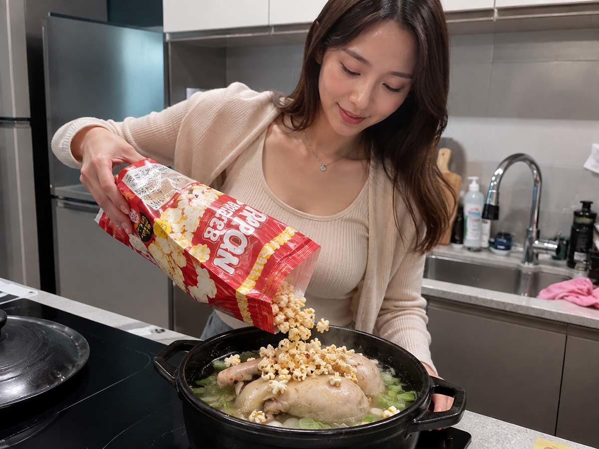 닭백숙에 '팝콘'을 넣어보세요... 유명 셰프도 기겁하다 맛에 항복했습니다