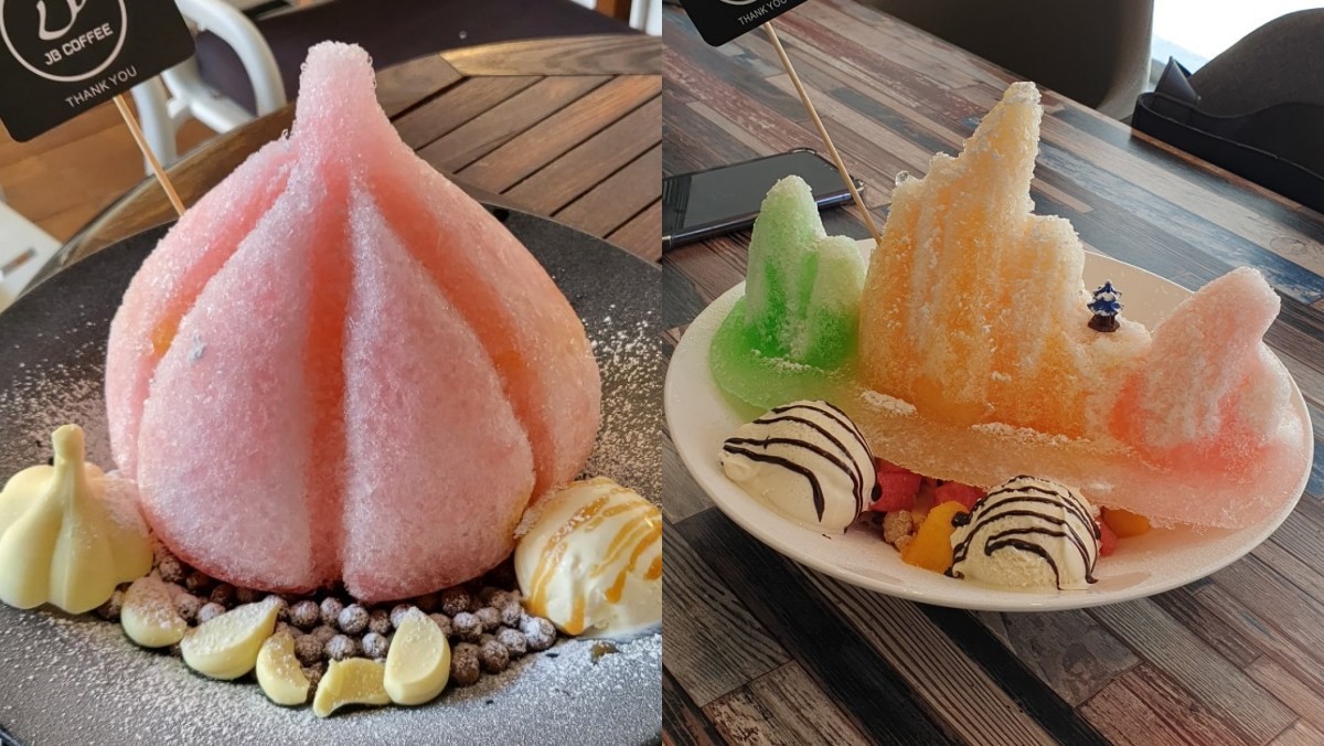 제이비커피의 마늘빙수와 삼봉빙수. / 네이버 플레이스 업체 등록 사진