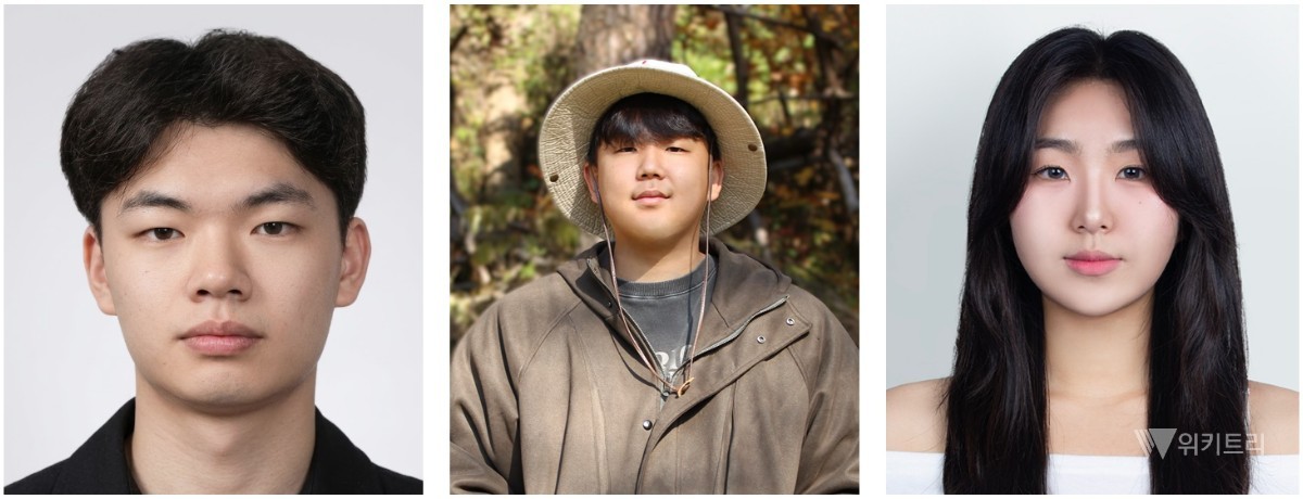 왼쪽부터 민승원(산림조경학과 석사과정생), 이승후(산림조경학과 3학년), 강서영(산림조경학과 2학년) / 동신대