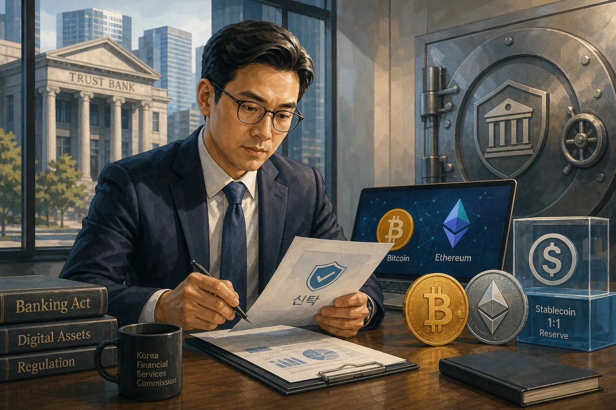 다코타, 스테이블코인 사업 위해 OCC에 신탁은행 헌장 신청 / AI 생성 일러스트(삽화)