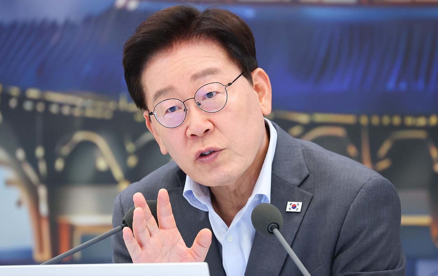 이재명 대통령이 5일 청와대 영빈관에서 열린 교육부, 국가교육위원회, 문화체육관광부, 국가유산청 2차 업무보고에서 발언을 하고 있다. / 뉴스1 (청와대통신사진기자단)