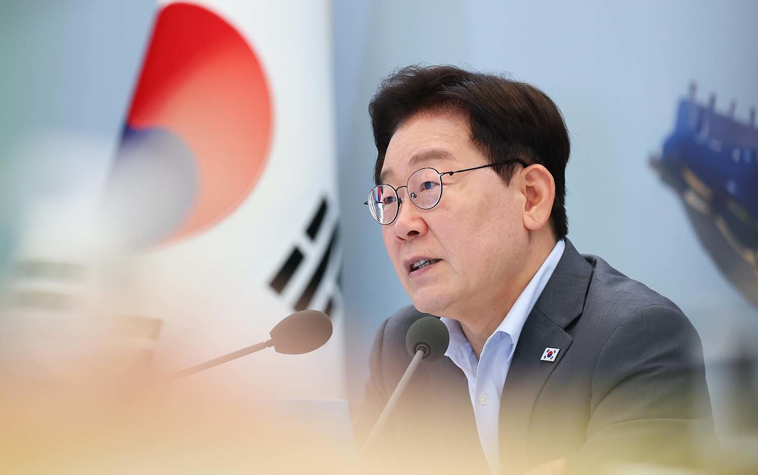이재명 대통령이 5일 청와대 영빈관에서 열린 교육부, 국가교육위원회, 문화체육관광부, 국가유산청 2차 업무보고에서 발언을 하고 있다. / 뉴스1 (청와대통신사진기자단)
