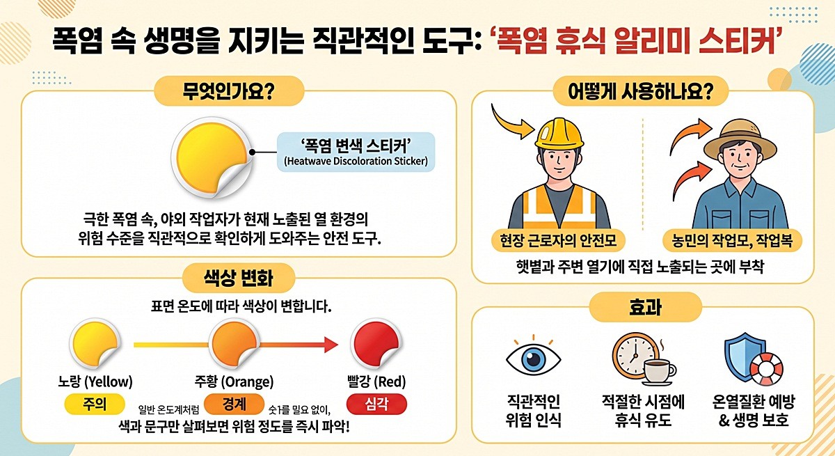 [인포그래픽] '폭염 휴식 알리미 스티커'는 무엇인가? / 위키트리