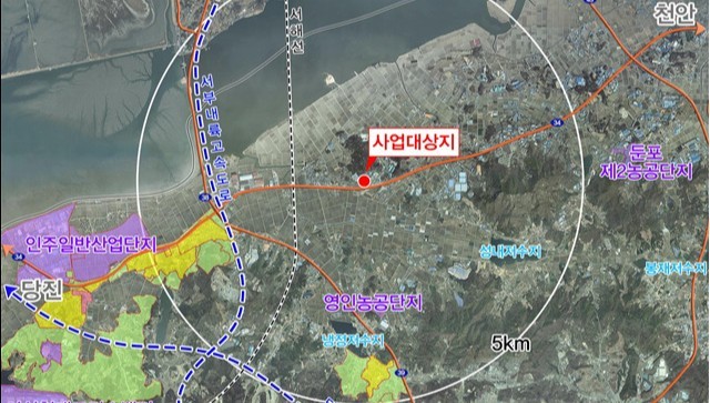 아산 경동 일반산업단지 위치도
