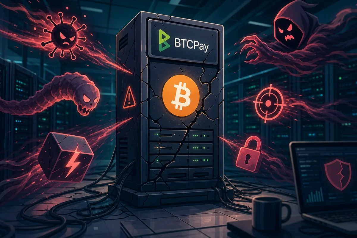 BTCPay 서버, 자금 탈취 가능한 치명적 결함 실제 공격 당해…2.4.2 즉시 업데이트해야 / AI 생성 일러스트(삽화)