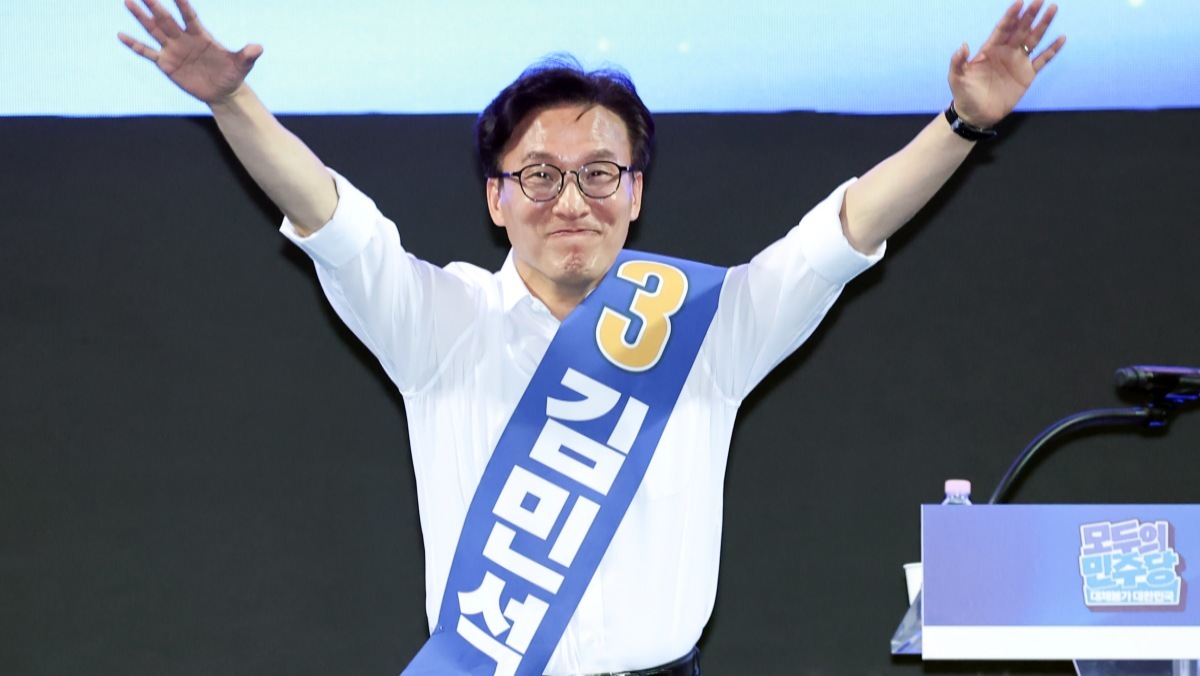 정청래 역전한 김민석 “바람 불기 시작했다”… 누적 득표율 1위