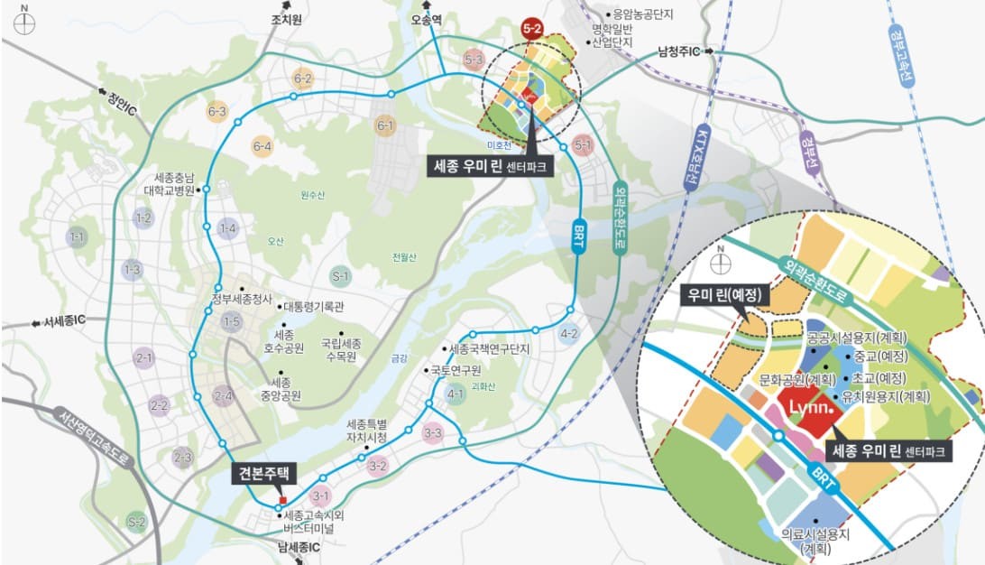 세종 우미 린 센터파크 입지환경 / 세종 우미 린 센터파크