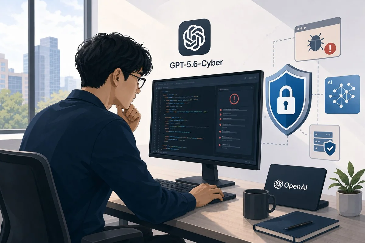 오픈AI GPT-5.6-Cyber, 차단질문 95% 뚫는다 / AI 생성 일러스트(삽화)