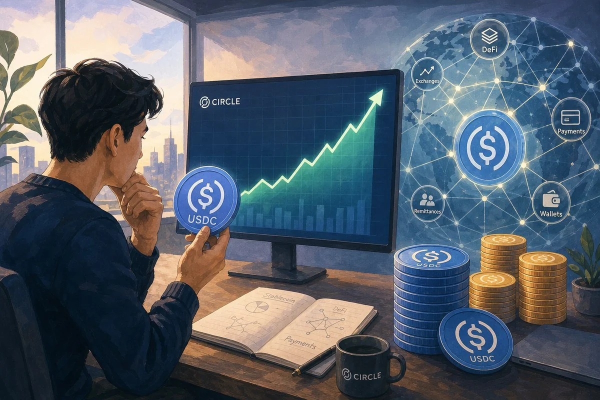 써클, 스테이블코인 5조달러 시장서도 “저평가” 논란 / AI 생성 일러스트(삽화)