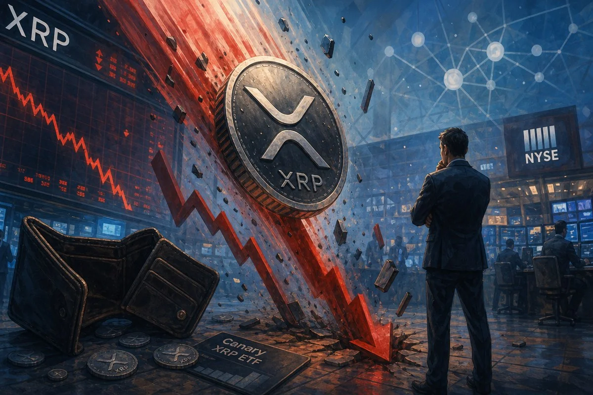 캐너리 XRP ETF, 8160만달러 증발…XRP는 32% 더 사들였는데 / AI 생성 일러스트(삽화)