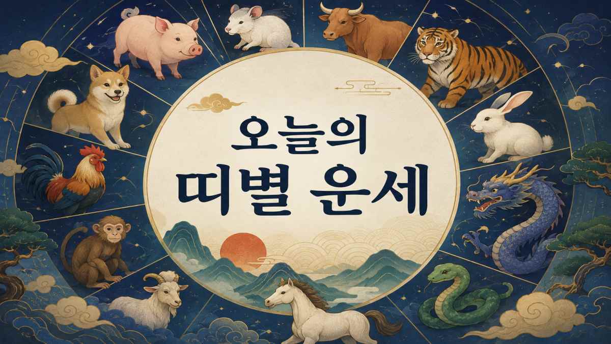 8월 13일 오늘의 띠별 운세… 개띠·돼지띠는 '주변 조언 수용' 필수