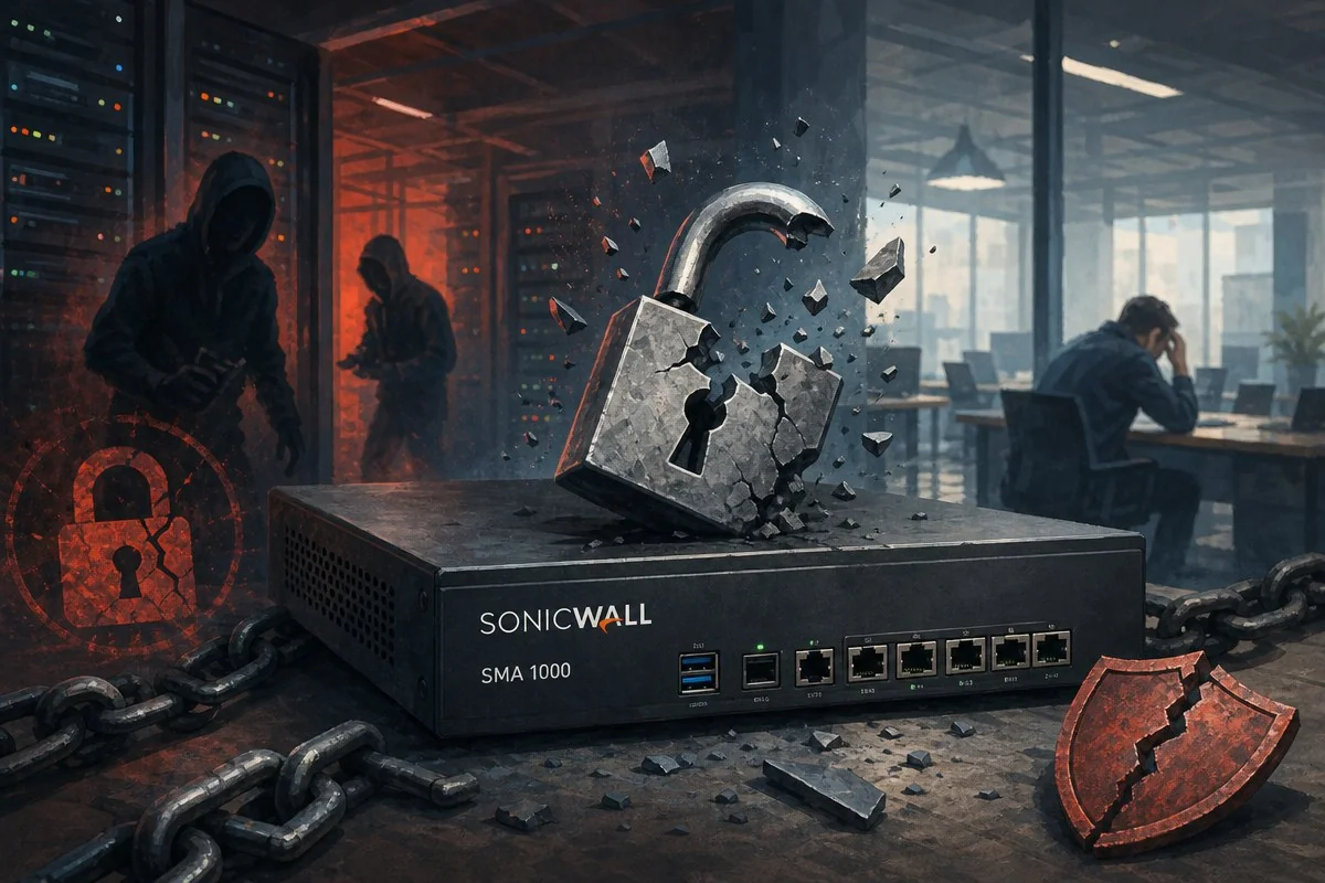 SonicWall SMA1000, 랜섬웨어까지 악용됐다 / AI 생성 일러스트(삽화)