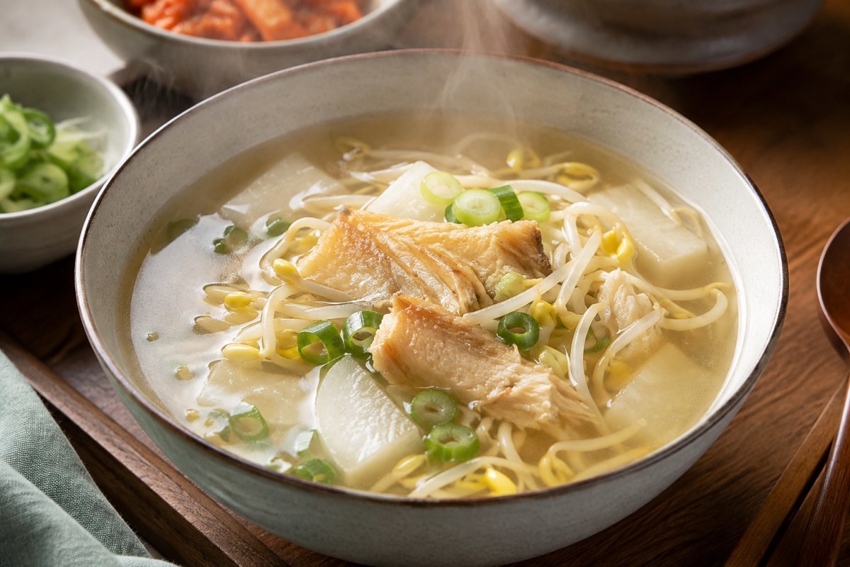 콩나물 황태국 / 기사 내용을 바탕으로 제작한 AI 이미지. 실제 모습과 차이가 있을 수 있습니다