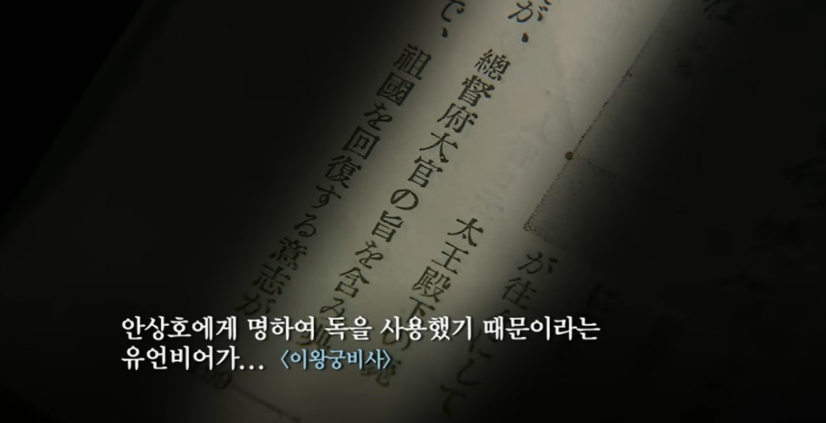 '이왕궁비사'에서 언급된 안상호(하영의 증조부) 이름. / 유튜브 'KBS 히스토리'
